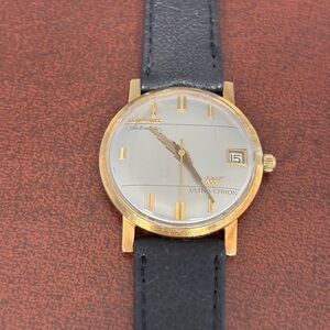 Longines Ultra-Chron 14k Gold and Black Timepiece